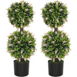 Portland Set of 2 Pink Lavender Artificial Flower in Pot - thumbnail 1