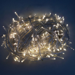 Best Artificial Mains Powered 100 Warm White LED Multi-Function Clear String Light 10m