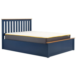 Phoenix Small Double Blue Ottoman Bed - thumbnail 4