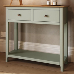 FWStyle Taberno Sage Green 2 Drawer Hallway Console Table - thumbnail 1