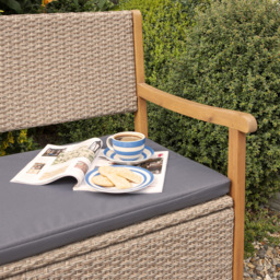 Rowlinson Alderley Natural Rattan Storage Bench - thumbnail 3