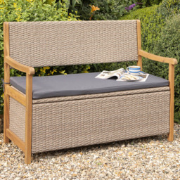 Rowlinson Alderley Natural Rattan Storage Bench