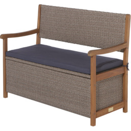 Rowlinson Alderley Natural Rattan Storage Bench - thumbnail 2