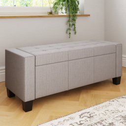 GFW Verona Grey Ottoman Storage Bench - thumbnail 1