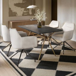 SOLACE+CO Lexi Isla Cream 4 Seater Dining Set