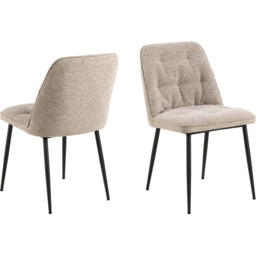 Florence Wicklow Brooke 4 Seater Ceramic Dining Set Brown Black and Monza Beige - thumbnail 3