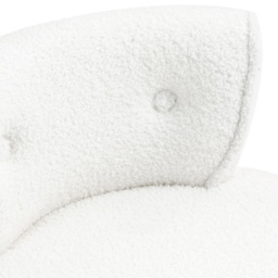 Living and Home White Teddy Fleece Dressing Table Stool - thumbnail 3