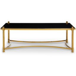 Premier Housewares Modern Black and Gold Coffee Table - thumbnail 2
