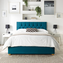 Catherine Lansfield Boutique Super King Size Emerald Velvet Ottoman Bed