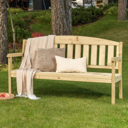 AMATA Ungurs 3 Seater Green Wooden Bench - thumbnail 1