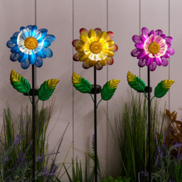 Solar Operated Floral Stake Light - thumbnail 2