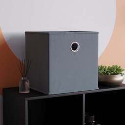 Vida Designs Durham Grey Cube Basket - thumbnail 4