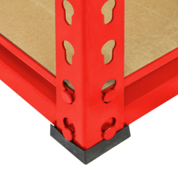 MonsterShop Z-Rax 5 Shelf Red Corner Shelving Rack 90cm Set of 3 - thumbnail 4