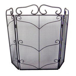 3 Panel Fiona Firescreen - Black - thumbnail 1