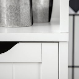 HOMCOM 3 Drawer 2 Open Shelf White Slim Bathroom Storage Unit - thumbnail 2