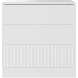 Flair Luca White 3 Drawer Ribbed Bed Frame - thumbnail 4