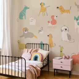 Origin Murals Rainbow Wobble Pink Wall Mural
