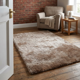 Taupe Silky Shaggy Rug 150 x 80cm - thumbnail 4