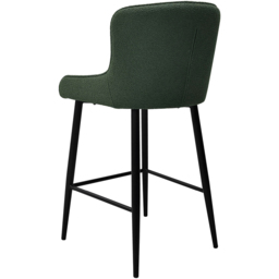 Bentley Designs Rubens Green Boucle Fabric Upholstered Barstool Set of 2 - thumbnail 4