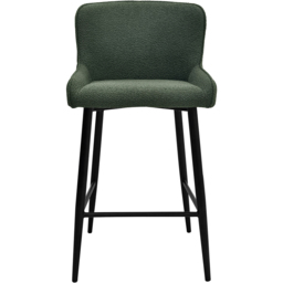 Bentley Designs Rubens Green Boucle Fabric Upholstered Barstool Set of 2 - thumbnail 3