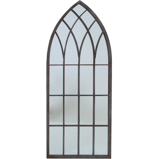 Charles Bentley Grey Arch Outdoor Garden Mirror 115 x 50cm - image 1