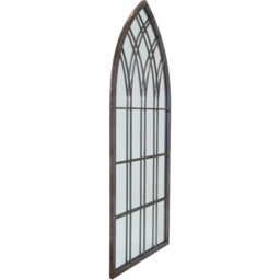 Charles Bentley Grey Arch Outdoor Garden Mirror 115 x 50cm - thumbnail 2