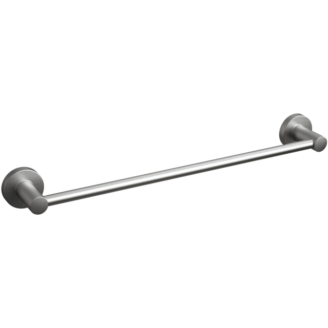 Rothley Brushed Silver Round Towel Rail 450mm - image 1