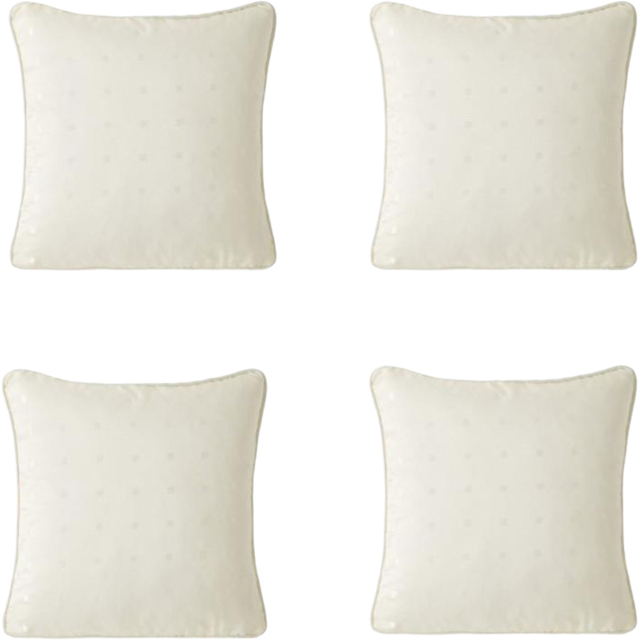 Alan Symonds Cream Dobby Square Cushion with Polyester Filled Pad 45 x 45cm 4 Pack