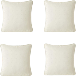 Alan Symonds Cream Dobby Square Cushion with Polyester Filled Pad 45 x 45cm 4 Pack