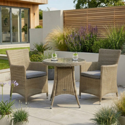 Royalcraft Wentworth Rattan 2 Seater Round Carver Bistro Set