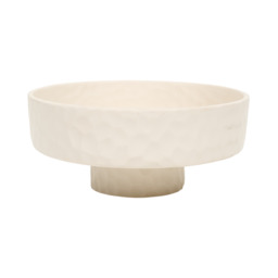 Astrid Cream Dimpled Pedestal Bowl Cream - thumbnail 2