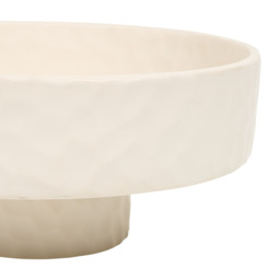 Astrid Cream Dimpled Pedestal Bowl Cream - thumbnail 4