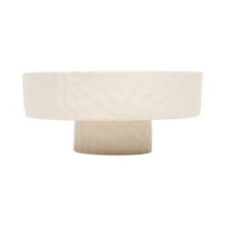 Astrid Cream Dimpled Pedestal Bowl Cream - thumbnail 1
