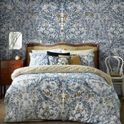William Morris African Marigold Blue Mural - thumbnail 1