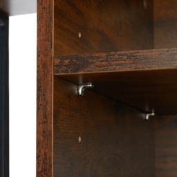 tectake 4 Shelf Industrial Dark Wood Rustic TV Stand - thumbnail 4