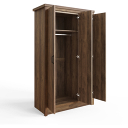 GFW Boston 3 Door Knotty Oak Wood Wardrobe - thumbnail 3