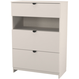 Crowndale Bora Kashmir Matt 3 Drawer Single Shelf Deep Chest of Drawers - thumbnail 4