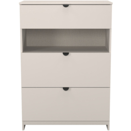 Crowndale Bora Kashmir Matt 3 Drawer Single Shelf Deep Chest of Drawers - thumbnail 2
