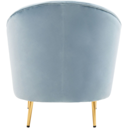 Premier Housewares Yasmeen Aqua Blue Velvet Armchair - thumbnail 4