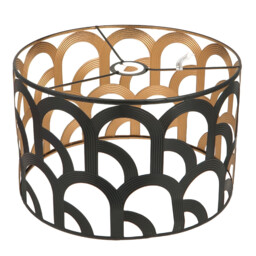 Coen Matt Black and Gold Lining Lamp Shade 35cm