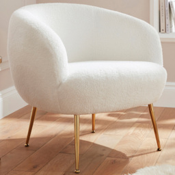GFW Ada Cream Teddy Bouclé Accent Chair