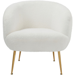 GFW Ada Cream Teddy Bouclé Accent Chair - thumbnail 2
