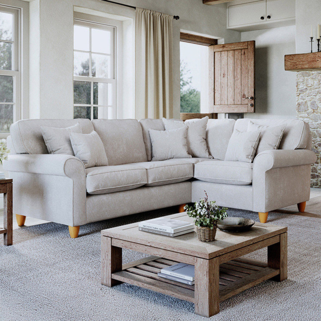 Sinatra Glory Pearl 4 Seater Left Hand Corner Sofa - image 1