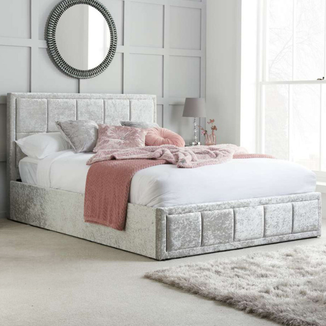 Hannover King Size Grey Ottoman Bed Frame - image 1