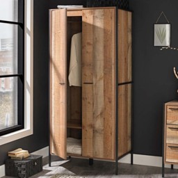 Hoxton 2 Door Oak Effect Finish Wardrobe - thumbnail 1