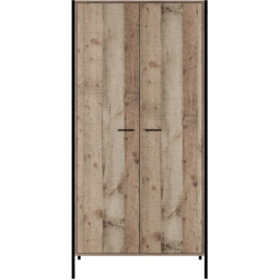 Hoxton 2 Door Oak Effect Finish Wardrobe - thumbnail 4