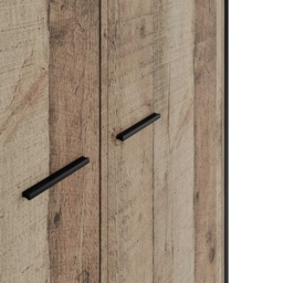 Hoxton 2 Door Oak Effect Finish Wardrobe - thumbnail 3