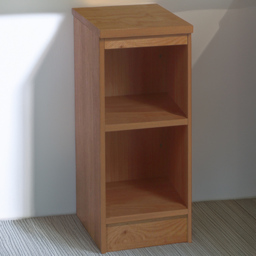 R White Cabinets Brown 2 Shelf Narrow Bookcase