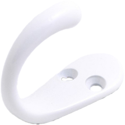 Single White Robe Coat Hook