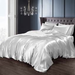 Intimates White Single Satin Bedding Set